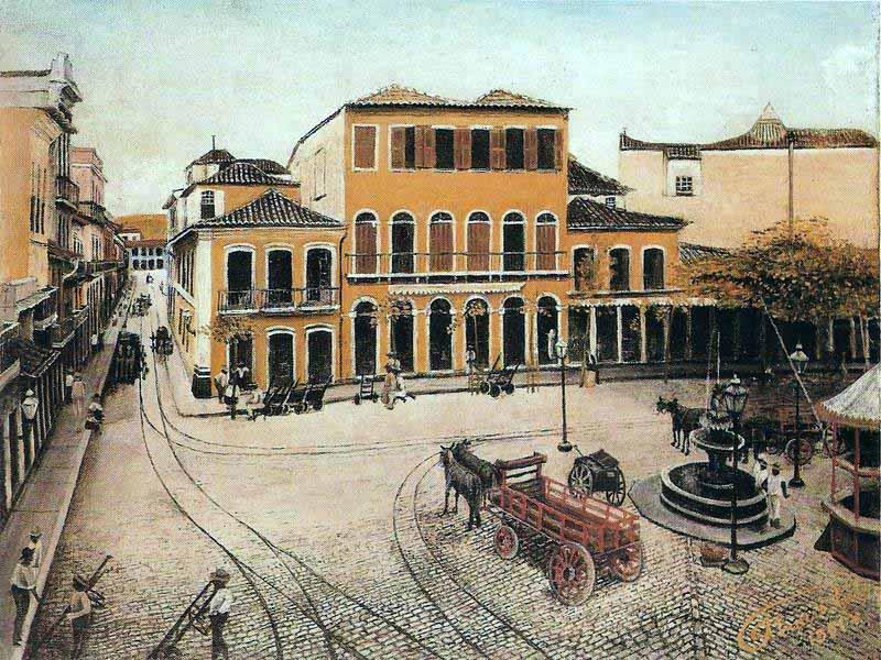 Jan Preisler View of Saude Square oil painting picture